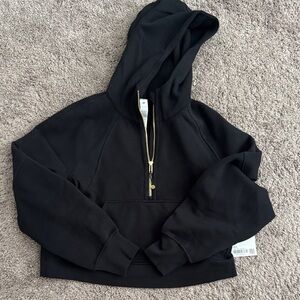 Lululemon Scuba Athletica Black Hoodie with Gold Zipper